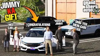 Michael Surprising Jimmy With his Dream Car | HONDA CIVIC | GTA 5 | Real Life Mods #114 | URDU |