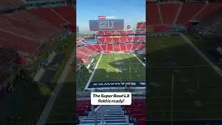 Super Bow LX field looking pretty 🤩 #superbowllx #levistadium #football