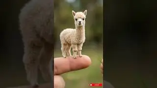 Tiny Alpaca On My Finger 😍🦙 #alpaca #shorts #ytshorts