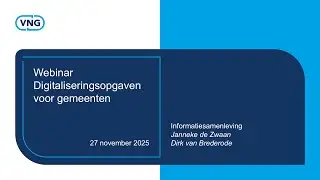 Webinar Digitaliseringsopgaven voor gemeenten - 27 november 2025