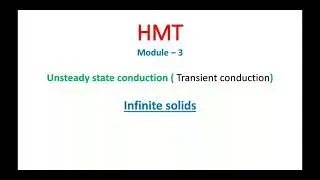 HMT Module 3 - video 4 (Transient conduction - infinite & semi- infinite cases )