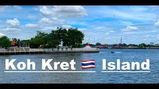 Walkking Tour  Koh Kret Island.Bangkok,Thailand.