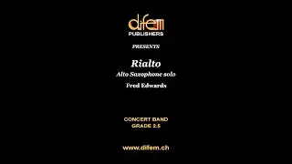 Rialto, Alto Saxophone solo or Flugelhorn solo and Concert Band, Fred Edwards