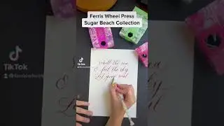 @letterbcalligraphy featuring the Sugar Beach collection of fountain pen inks by Ferris Wheel Press✨