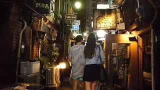 Walking Shinjuku Golden Gai after rain 2018 in Tokyo Japan - 4K HDR 60FPS