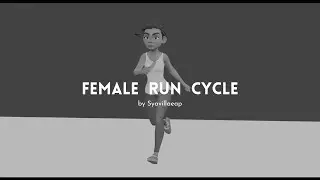 FEMALE RUN CYCLE - BLENDER