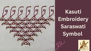 Saraswati Symbol Kasuti hand embroidery#sarswati #knowledge #inspiration #kasuti#handembroidery