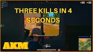 3 KILLS IN 4 SECONDS WITH AKM - PUBG