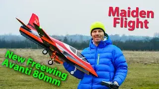 Maiden Freewing Avanti S, WeMoTec midi Evo 80mm, 6S Lion 8000mAh, 112Amp, Oracover fluo red EDF Jet