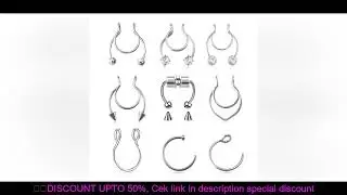 1pc Fake Nose Ring for Women Men 20G Surgical Steel Faux Piercing Jewelry Fake Piercing Hoop Lip Sep