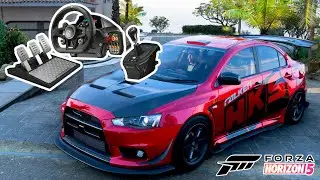 Mitsubishi Evolution X l Forza Horizon 5 l Steering Wheel Gameplay