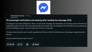 Facebook Messenger notifications not clearing up despite reading
