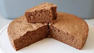 How to Make Chocolate Sponge Cake | 4 Ingredient Chocolate Sponge Cake Recipe