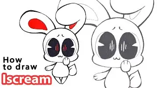 How to draw Iscream from Chikn Nuggit | Easy Bunny Drawing