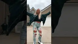 Blonde Woman Dancing in Ripped Jeans#dance #blonde #rippedjeans #fashion