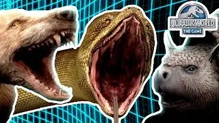 NEW CENOZOICS TITANOBOA + HYAENODON + GLYPTODON (JURASSIC WORLD)