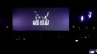 Bigil title card first day first show diwali celebrations in theater response