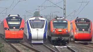 Sleeper Vande Bharat+Push Pull Amrit Bharat+20 Coach VB | 130 🔥 Dust Stormy Kumbh+Kulik & More | IR