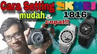 Cuma 2 Langkah‼️Cara Setting Jam Tangan SKMEI 1816 Paling Mudah + Review Singkat