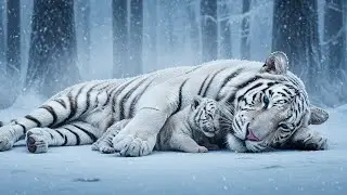 Albino Tiger and Her Cub Freeze Helpless in the Ice Forest — The Ending Shocked Everyone
