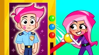 Thief Cloned Police! 👮‍♀️ Find My Color | Trapped Inside Minecraft with Body Puzzle | Kids Cartoon