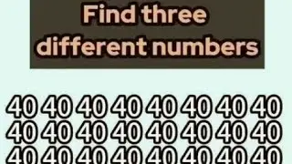 40 #gkhindi #iqtest #ढूंढो find the different number#maths #puzzle #fact #quiz #youtubeshorts