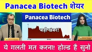 Panacea Biotec Share Latest News| Panacea biotec share analysis | panacea biotec share news