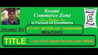 CA Final- Law Paper Review (Nov 2020)