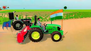 🚜 Jhotta, Swaraj, John Deere & Mahindra Tractor 🚚 | Trolley Thresher Ka Zabardast Dhamaal 3D 🌾🔥
