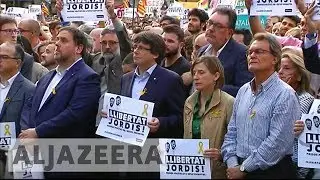 Angry protests in Barcelona reject Spanish rule of Catalonia