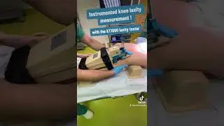 Instrumented #knee laxity testing with the KT 1000 device! #orthopedics #anteriorcruciateligament