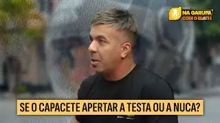 SE O CAPACETE APERTAR A TESTA OU A NUCA?