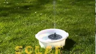 Flydende solcelle springvand fra SolarCamp.dk