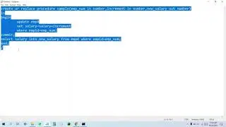 procedure in sql in hindi ||  procedure