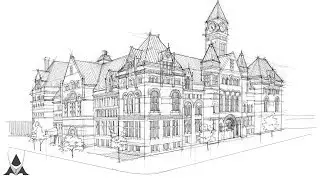 Freehand Architectural Sketch # 04 Old City Hall (Toronto, CA)