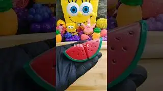 Satisfying Playing & Cutting Juicy Watermelon 🍉 Fruit Food ASMR #trending #shorts #shortvideo #viral