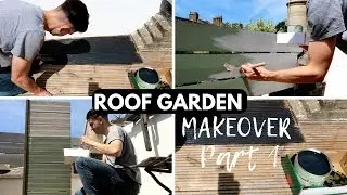 ROOF GARDEN MAKEOVER PART 1 | SMALL GARDEN MAKEOVER UK ON A BUDGET WITH TIME LAPSE!