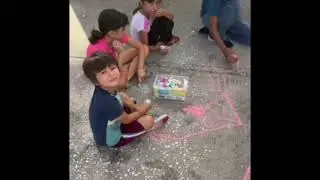 Outdoor Family Fun | Watch My Kids Get Creative with Chalk!