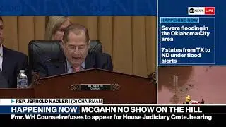Former White House counsel Don McGahn a no-show at House Judiciary Committee hearing