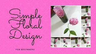 SIMPLE FLORAL DESIGN FOR BEGINNERS | Easy Flower Painting Tutorial | Aressa1 | 2020