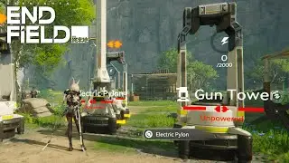Transmit power from the Sub- PAC to the Electric Pylon by the Gun Towers | Arknights Endfield