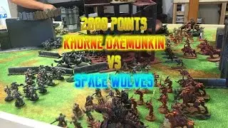 Khorne Daemonkin vs. Space Wolves 2,000 point ASSAULT THEMED Warhammer 40k Battle Report!