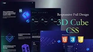 Responsive Full Website Using HTML And CSS And JavaScript Without Any Image | 3D CSS Design