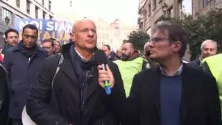 Intervista a Fabio Rampelli al corteo 