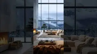 Winter Nights in the Alps | Cozy Fireplace Jazz & Snowy Mountain View ❄️🏔️🔥Study / Relax