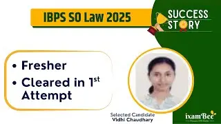 IBPS SO Law 2025 Success Story || Vidhi Chaudhary || Fresher, cleared in 1st attempt