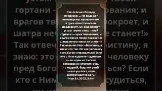 #Иов 8:1,20-22; 9:1-4 #Библия #СтихДня
