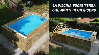 Piscina fuori terra modello CLIK CLAK&copy; in pronta consegna tyramite corriere per un montaggio in kit.