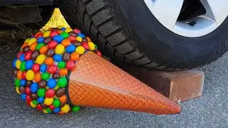 Crushing crunchy & soft things by car! -water balloons, fruits, vegitables, snacks etc.