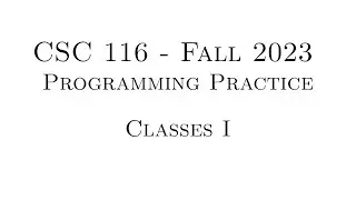 C++ Programming Practice (Fall 2023) - 6.01 - Classes I